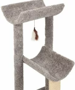 Frisco 40-in Real Carpet Tri-post Cat Tree, Gray -The Frisco Store 282753 PT3. SY630 V1621949084