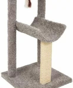 Frisco 40-in Real Carpet Tri-post Cat Tree, Gray -The Frisco Store 282753 PT4. SY630 V1621949242