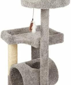 Frisco 54-in Real Carpet Cat Tree with Tunnel and Square Perches, Gray 8 Frisco 54-in Real Carpet Cat Tree with Tunnel and Square Perches, Gray -The Frisco Store 282767 PT3. SY630 V1621949643