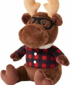 Frisco Hipster Moose Plush Squeaky Dog Toy
