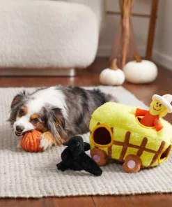 Frisco Fall Hay Wagon Hide & Seek Puzzle Plush Squeaky Dog Toy -The Frisco Store 285631 PT3. SY630 V1629724940