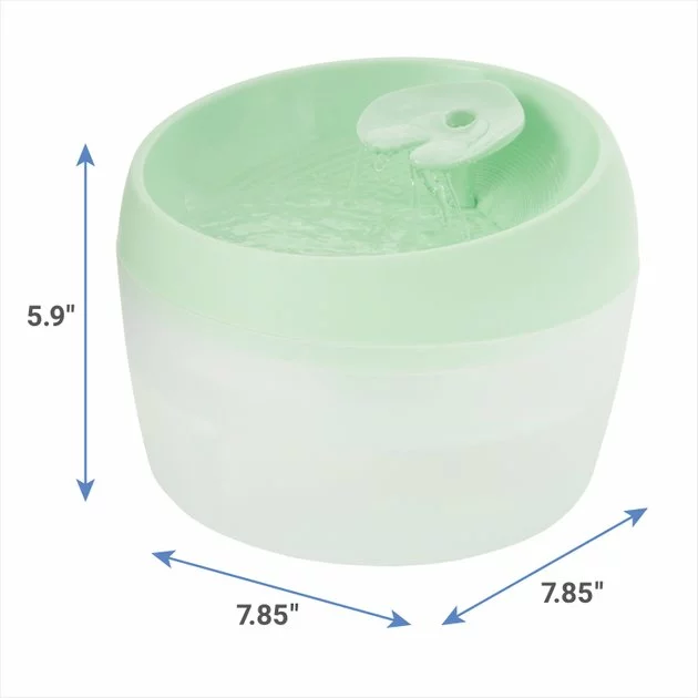 Frisco Whimsical Leaf Round Dog & Cat Fountain, 50-oz, Mint Green 4 Frisco Whimsical Leaf Round Dog & Cat Fountain, 50-oz, Mint Green - Image 2
