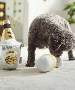 Frisco New Year's Eve Champagne & Flute Plush Squeaky Dog Toy, 2 count -The Frisco Store 288486 PT3. SY630 V1638288322