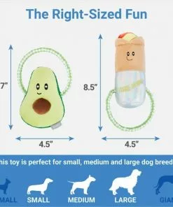 Frisco Healthy Snack Plush with Rope Dog Toy, 2 count -The Frisco Store 288901 PT1. SY630 V1640722315