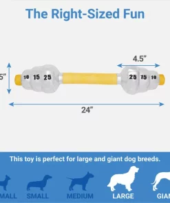 Frisco Weight Bar Wagazoo Plush Squeaky Dog Toy 6 Frisco Weight Bar Wagazoo Plush Squeaky Dog Toy -The Frisco Store 288917 PT1. SY630 V1640722297