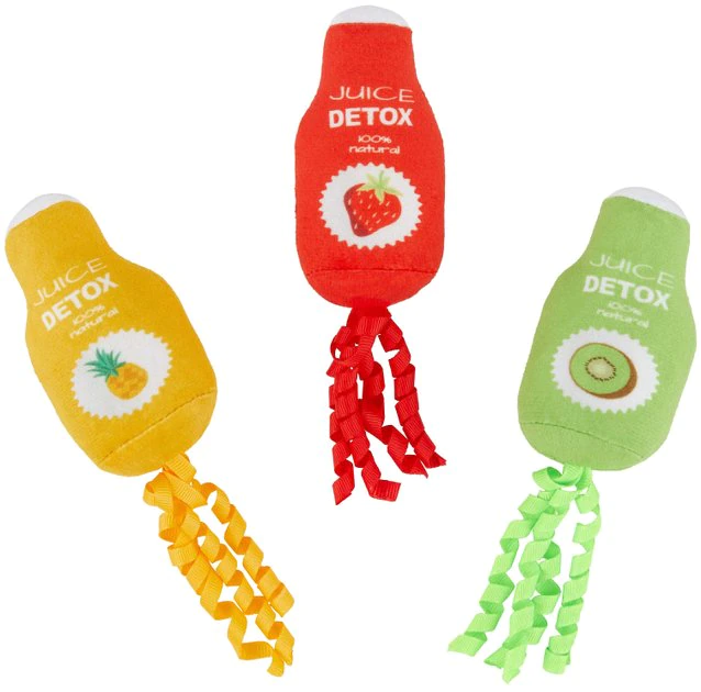 Frisco Juice Cleanse Plush Cat Toy with Catnip, 3 count 3 Frisco Juice Cleanse Plush Cat Toy with Catnip, 3 count