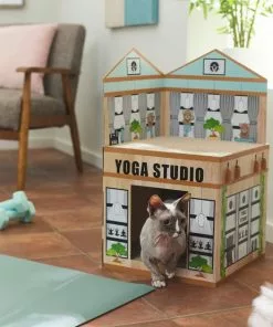 Frisco Yoga Studio Cardboard Cat House, 2-Story -The Frisco Store 288965 PT3. SY630 V1638292325