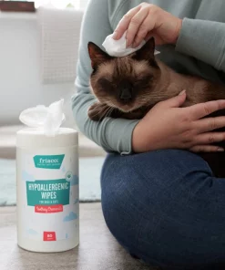Frisco Hypoallergenic Waterless Grooming Wipes for Dogs & Cats, Soothing Chamomile, 80 count -The Frisco Store 291595 PT5. SY630 V1627306960