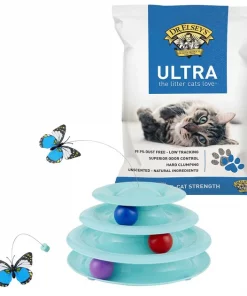 Frisco||Dr. Elsey's Frisco Cat Tracks Butterfly Toy + Dr. Elsey's Precious Cat Ultra Unscented Clumping Clay Cat Litter