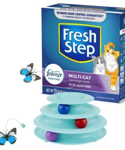Frisco||Fresh Step Frisco Cat Tracks Butterfly Toy + Fresh Step Multi-Cat Scented Clumping Clay Cat Litter
