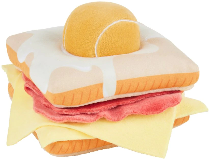 Frisco Brunch Egg in Hole 2-in-1 Plush Squeaky Dog Toy 3 Frisco Brunch Egg in Hole 2-in-1 Plush Squeaky Dog Toy