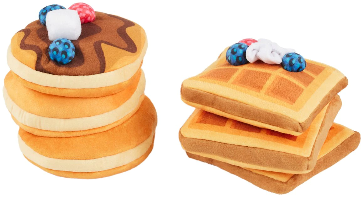 Frisco Brunch Pancake & Waffle Plush Squeaky Dog Toy, 2 count 3 Frisco Brunch Pancake & Waffle Plush Squeaky Dog Toy, 2 count