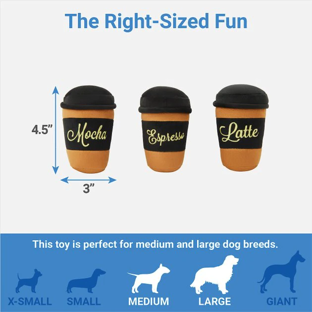 Frisco Brunch Espresso Machine Hide & Seek Puzzle Plush Squeaky Dog Toy 5 Frisco Brunch Espresso Machine Hide & Seek Puzzle Plush Squeaky Dog Toy - Image 3