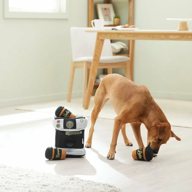 Frisco Brunch Espresso Machine Hide & Seek Puzzle Plush Squeaky Dog Toy 6 Frisco Brunch Espresso Machine Hide & Seek Puzzle Plush Squeaky Dog Toy - Image 4