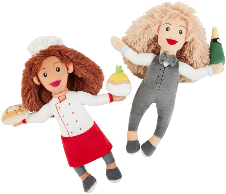 Frisco Brunch Chef & Waitress Plush Squeaky Dog Toy, 2 count 3 Frisco Brunch Chef & Waitress Plush Squeaky Dog Toy, 2 count