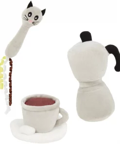 Frisco Brunch Coffee Set Plush Cat Toy with Catnip, 3 count