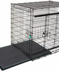 Frisco Heavy Duty Enhanced Lock Sliding Double Door Fold & Carry Wire Dog Crate & Mat Kit, 54 inch -The Frisco Store 297463 PT4. SY630 V1633115460