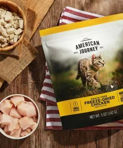 American Journey||Frisco American Journey 100% Chicken Freeze-Dried Grain-Free Cat Treats, 5-oz bag + Frisco Bird Teaser with Feathers Cat Toy, Blue -The Frisco Store 297664 PT3. SY630 V1621266755