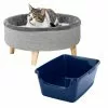 Frisco Modern Round Elevated Cat Bed + Frisco High Sided Cat Litter Box, Navy, Extra Large 24-in 2 Frisco Modern Round Elevated Cat Bed + Frisco High Sided Cat Litter Box, Navy, Extra Large 24-in -The Frisco Store 297988 MAIN. SY630 V1621259835