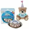 Frisco||The Lazy Dog Cookie Co. Frisco Plush Birthday Bear with Striped Hat Dog Toy + The Lazy Dog Cookie Co. Happy Birthday Pup-PIE Dog Treat, Boy