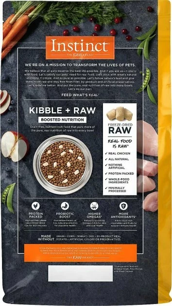 Instinct||Frisco Instinct Raw Boost Grain-Free Recipe with Real Chicken & Freeze-Dried Raw Coated Pieces Dry Cat Food, 10-lb bag + Frisco Refillable Catnip Cat Toy, Brown Squirrel 5 Instinct||Frisco Instinct Raw Boost Grain-Free Recipe with Real Chicken & Freeze-Dried Raw Coated Pieces Dry Cat Food, 10-lb bag + Frisco Refillable Catnip Cat Toy, Brown Squirrel - Image 3