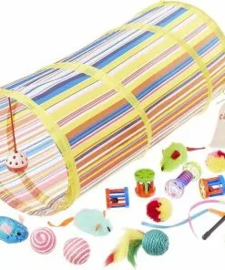 Sheba||Frisco Sheba Meaty Tender Sticks Salmon Flavored Cat Treats, 5 count + Frisco Plush, Teaser, Ball & Tunnel Variety Pack Cat Toy with Catnip, 25 count -The Frisco Store 298508 PT3. SY630 V1623197551