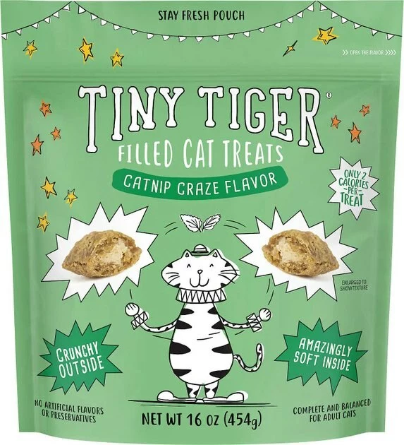 Tiny Tiger||Frisco Tiny Tiger Catnip Craze Flavor Filled Cat Treats, 16-oz bag + Frisco Melamine Dog & Cat Treat Jar with Bamboo Lid, 8 Cups 4 Tiny Tiger||Frisco Tiny Tiger Catnip Craze Flavor Filled Cat Treats, 16-oz bag + Frisco Melamine Dog & Cat Treat Jar with Bamboo Lid, 8 Cups - Image 2