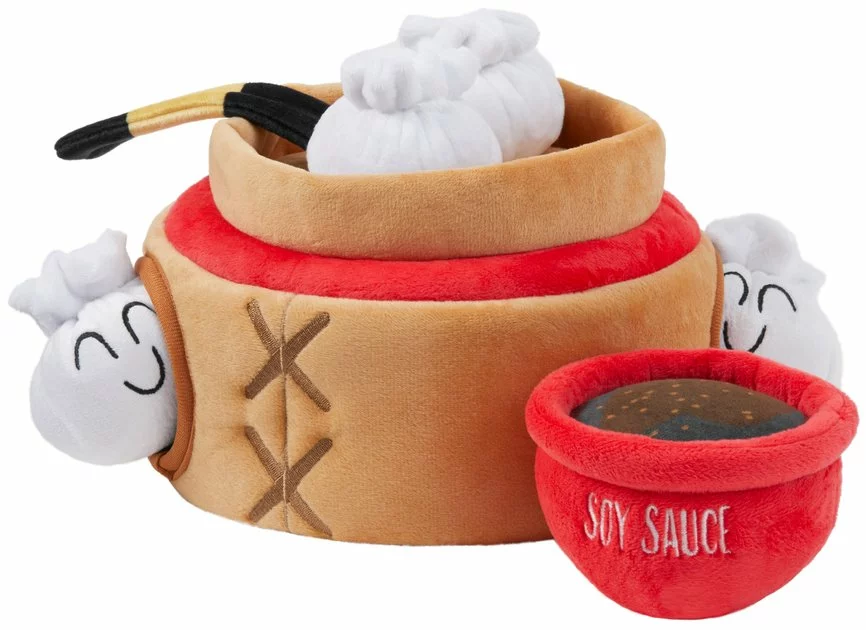 Frisco Dumpling Hide & Seek Puzzle Plush Squeaky Dog Toy, 4 count 3 Frisco Dumpling Hide & Seek Puzzle Plush Squeaky Dog Toy, 4 count