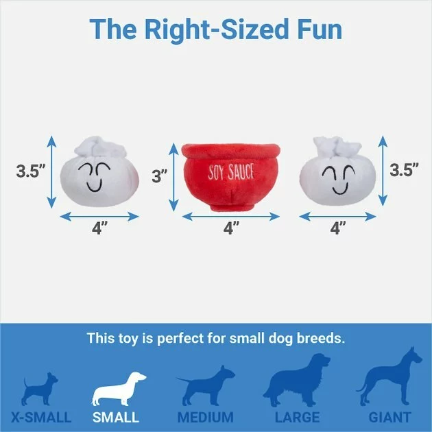 Frisco Dumpling Hide & Seek Puzzle Plush Squeaky Dog Toy, 4 count 5 Frisco Dumpling Hide & Seek Puzzle Plush Squeaky Dog Toy, 4 count - Image 3