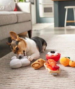 Frisco Food Plush Squeaky Dog Toy, 5 pack -The Frisco Store 298883 PT3. SY630 V1640269293