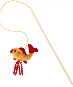 Frisco Flower & Koi Fish Teaser Cat Toy with Catnip