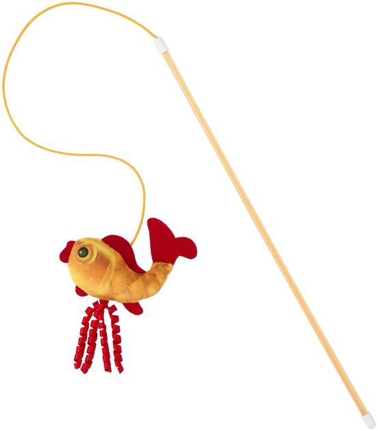 Frisco Flower & Koi Fish Teaser Cat Toy with Catnip 3 Frisco Flower & Koi Fish Teaser Cat Toy with Catnip