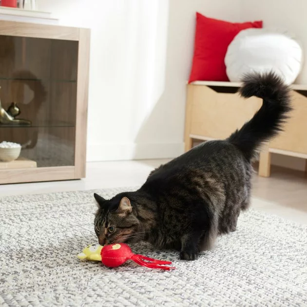 Frisco Lantern Tiger Plush Kicker Cat Toy with Catnip 5 Frisco Lantern Tiger Plush Kicker Cat Toy with Catnip - Image 3