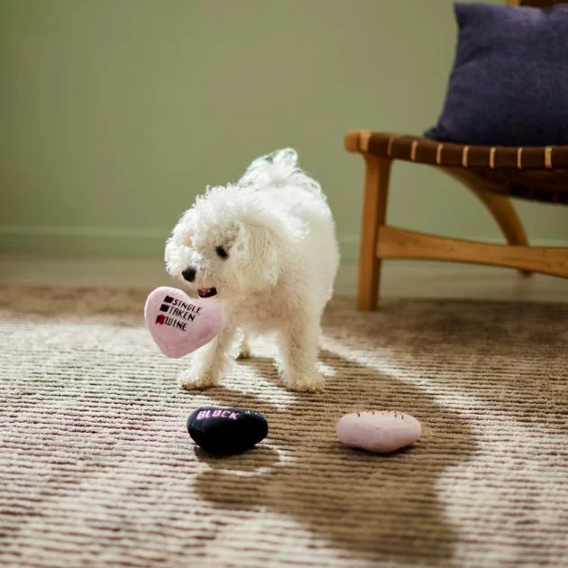 Frisco Anti-Valentine Hearts Plush Squeaky Dog Toy, 3 count 5 Frisco Anti-Valentine Hearts Plush Squeaky Dog Toy, 3 count - Image 3