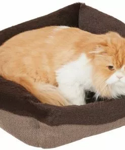 Frisco Herringbone Cuffed Cuddler Dog & Cat Bed -The Frisco Store 299429 PT2. SY630 V1638455820