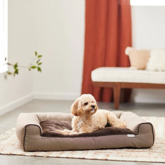 Frisco Herringbone Modern Couch Dog & Cat Bed 3 Frisco Herringbone Modern Couch Dog & Cat Bed