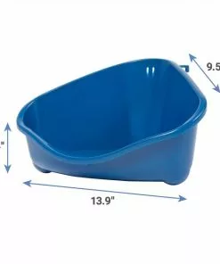 Frisco Corner Litter Box, Navy, Small + Small Animal Bedding, Natural -The Frisco Store 301910 PT2. SY630 V1644969132