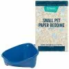 Frisco Corner Litter Box, Navy, Small + Small Animal Bedding, White -The Frisco Store 301912 MAIN. SY630 V1644969096