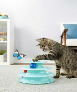 Frisco||Comfort Zone Frisco Cat Tracks Butterfly Toy + Comfort Zone On-The-Go Breakaway Calming Collar for Cats -The Frisco Store 302410 PT2. SY630 V1623047855