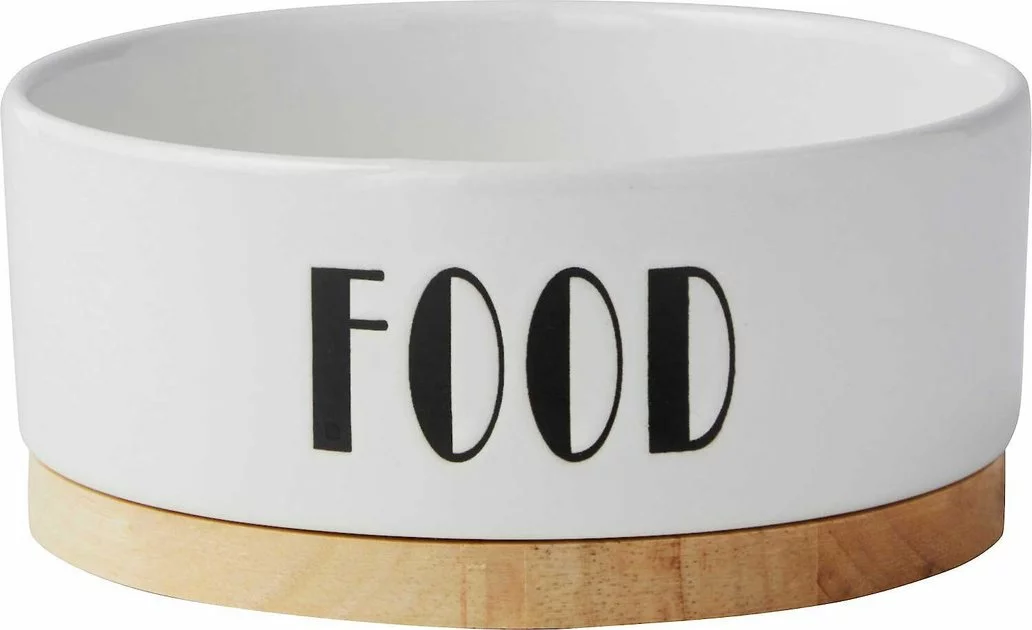 Frisco Ceramic Dog Bowl with Wood Base, 2.5 Cups + Treat Jar, 4 Cups 4 Frisco Ceramic Dog Bowl with Wood Base, 2.5 Cups + Treat Jar, 4 Cups - Image 2