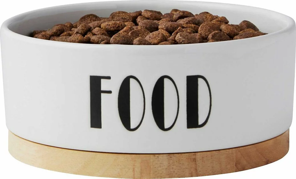 Frisco Ceramic Dog Bowl with Wood Base, 2.5 Cups + Treat Jar, 4 Cups 5 Frisco Ceramic Dog Bowl with Wood Base, 2.5 Cups + Treat Jar, 4 Cups - Image 3