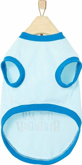 Frisco Confetti Birthday Hat, Medium/Large + Dog & Cat T-Shirt, Blue 9 Frisco Confetti Birthday Hat, Medium/Large + Dog & Cat T-Shirt, Blue - Image 7