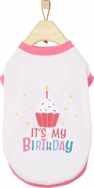 Frisco Happy Birthday Crown, X-Small/Small + Dog & Cat T-Shirt, Pink 8 Frisco Happy Birthday Crown, X-Small/Small + Dog & Cat T-Shirt, Pink - Image 6