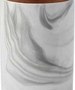 Frisco Marble Design Non-skid Ceramic Dog Bowl + Treat Jar with Wood Lid, 3.75 Cups -The Frisco Store 302482 PT5. SY630 V1623071247