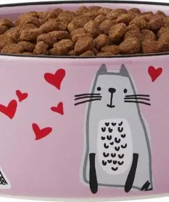 Frisco Paris Non-skid Ceramic Dish, 0.50 Cup + Cat Dish, 1.50 Cup -The Frisco Store 302490 PT6. SY630 V1623067060