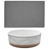 Frisco Silicone Food Mat, Gray, Large + Bones Non-skid Ceramic Dog Bowl -The Frisco Store 302516 MAIN. SY630 V1623063756
