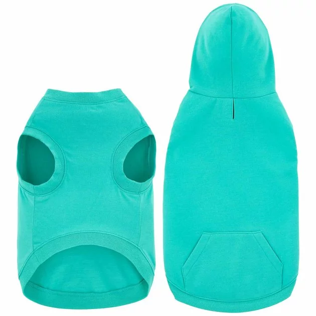 Frisco Basic T-Shirt, Teal + Dog & Cat Hoodie, Teal 3 Frisco Basic T-Shirt, Teal + Dog & Cat Hoodie, Teal