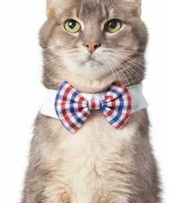 Frisco Plaid Dog & Cat Bow Tie, Red & Blue + Orange & Blue -The Frisco Store 302786 PT2. SY630 V1623058048