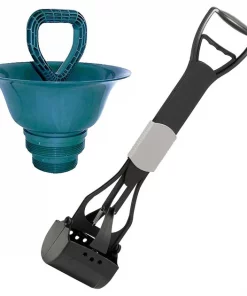 Doggie Doo Drain||Frisco Doggie Doo Drain Pet Waste Removal + Frisco Spring Action Foldable Scooper, Large