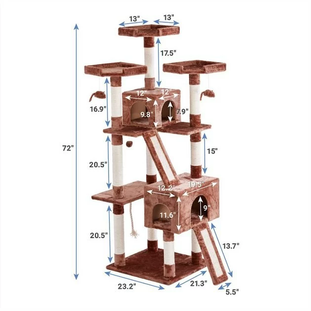 Frisco 52-in + 72-in Faux Fur Tree & Condo 5 Frisco 52-in + 72-in Faux Fur Tree & Condo - Image 3